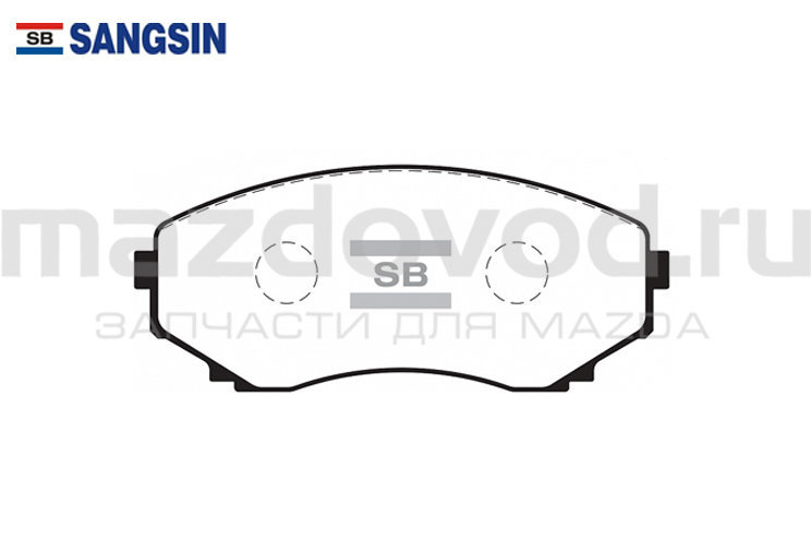 Колодки тормозные FR для Mazda CX-9 (TB/TC) (SANGSIN)
