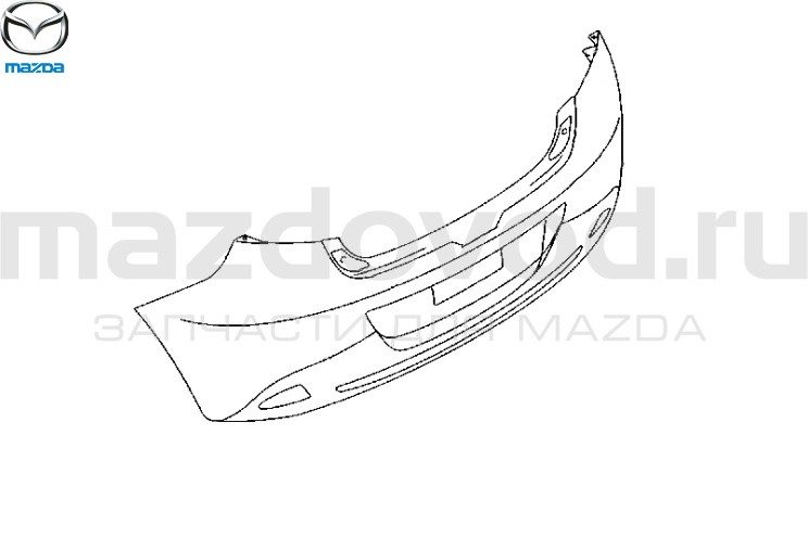 Бампер RR для Mazda 2 (DE) (W/O PS) (MAZDA)