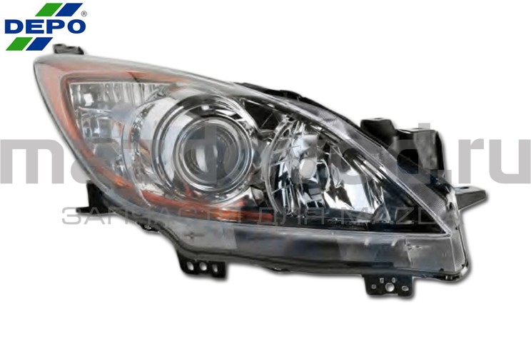 Фара FR (R) для Mazda 3 (BL) (HALOGEN) (DEPO)