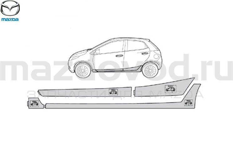 Защитная пленка для Mazda 2 (DE) (5HB) (MAZDA)