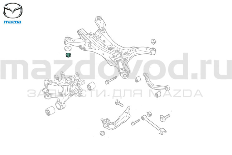 Гайка (9YB041239) для Mazda (MAZDA)