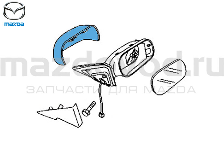 Накладка L зеркала для Mazda 6 (GG) (16W) (MAZDA)