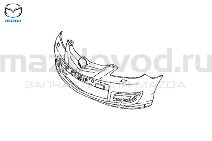 Бампер FR для Mazda 3 (BK) (W/O HLC) (MPS) (MAZDA)
