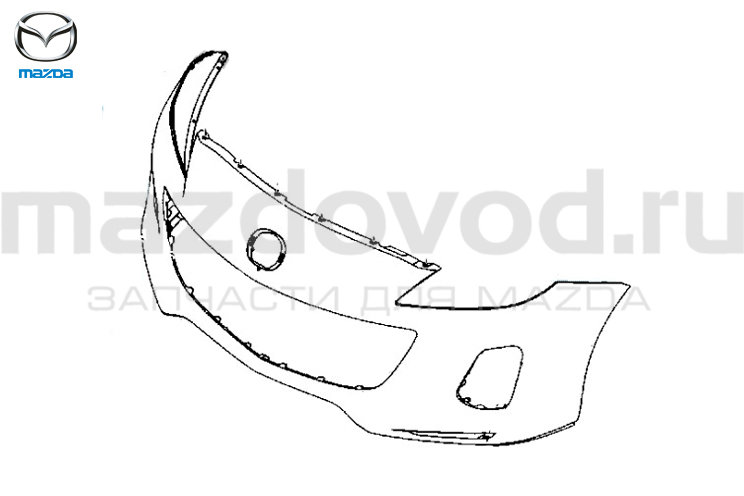 Бампер FR для Mazda 3 (BL) (W/O HLC; W/O AERO) (MPS) (MAZDA)