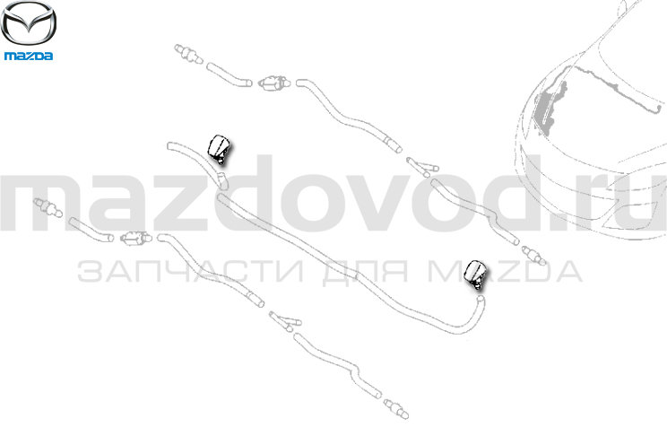 Форсунка лобового стекла для Mazda 3 (BL) (MAZDA)