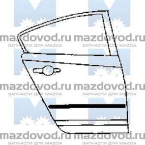Молдинг двери задний правый для Mazda 3 (BK) (MAZDA)