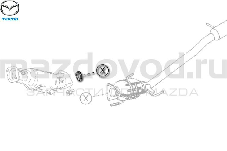 Прокладка катализатора для Mazda CX-7 (ER) (MAZDA)