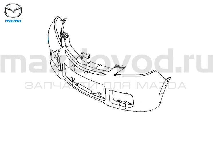 Бампер FR для Mazda 5 (CR) (W/O HLC; W/SS) (07-10) (MAZDA)